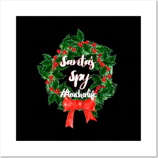 Funny Christmas Santa's Spy #Teachalife Posters and Art